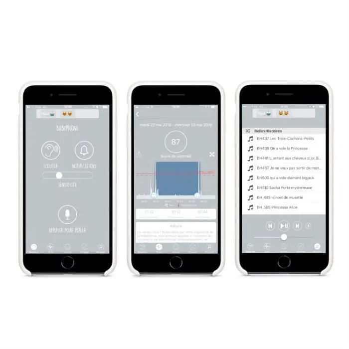 REMI - Réveil Enfant Jour Nuit pour dormir plus - Babyphone - Veilleuse & Berceuse - Suivi du Sommeil - Gris-2