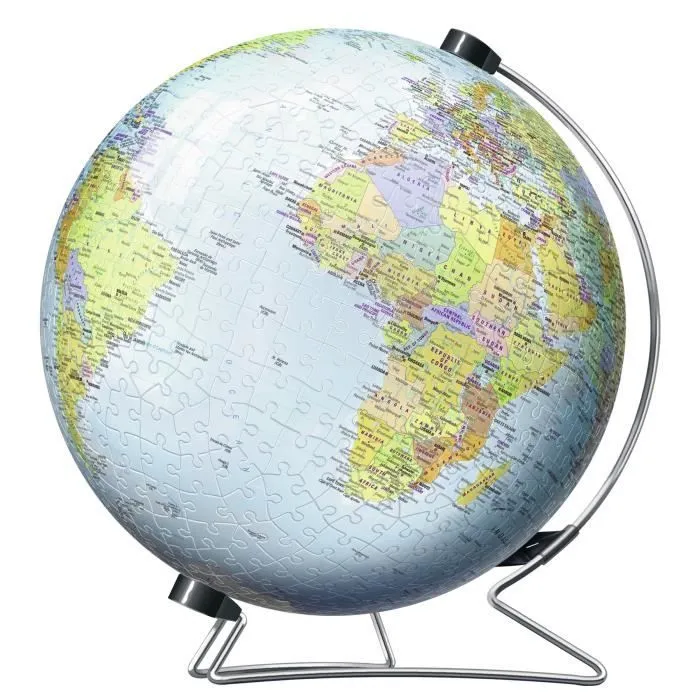 Puzzle 3D Globe 540 pièces - Ravensburger - Éducatif pour enfants - Sans colle - Dès 12 ans-2