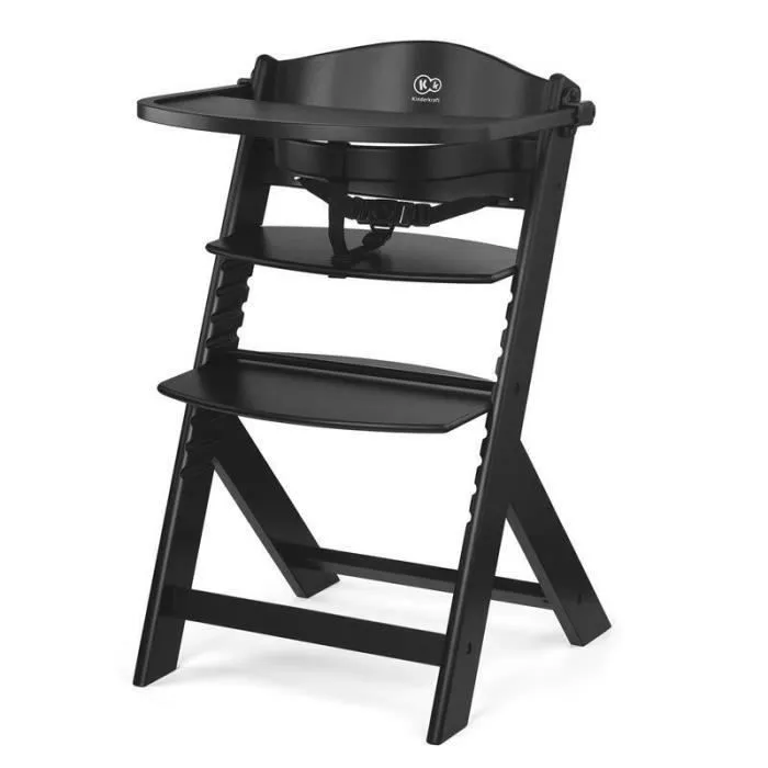 Chaise haute évolutive KINDERKRAFT ENOCK - Noir - Réglable - Pour bébé et enfant jusqu'à 10 ans-0