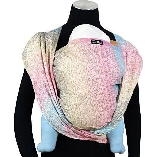 Echarpe de Portage DIDYMOS Prima Aurora Taille 5 - Extensibilité en diagonale - 100% coton biologique-1