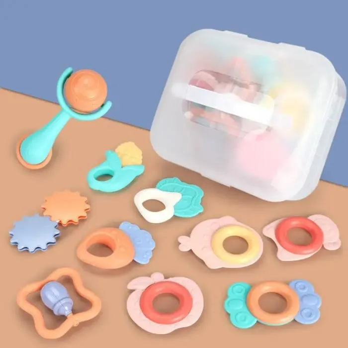 Bébé Premier Hochet de Dentition Jouets ; Bébé Cadeau Ensemble Avec boîte de rangement - 10PCS-2