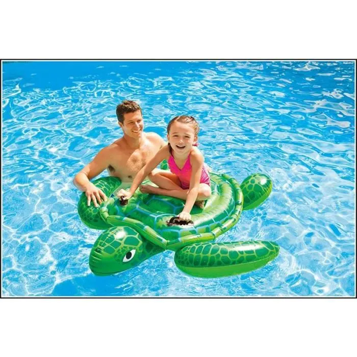 Matelas de piscine - Tortue de mer - 150 x 127 cm - Plastique - Utilisation extérieure - Mixte-1