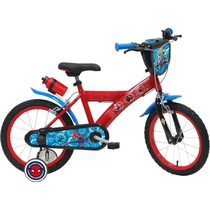 Vélo 16'' garçon SPIDERMAN - ATLAS - Cadre & Fourche rigide en acier - 2 Freins Caliper - Pneus Gonflables-3