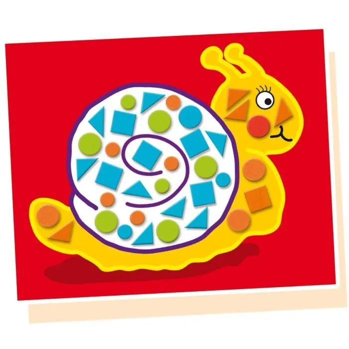 SES Creative 14827 - J'apprends la mosaïque, aves les mosaïques autocollants de couleur, convient aux jeunes enfants-5