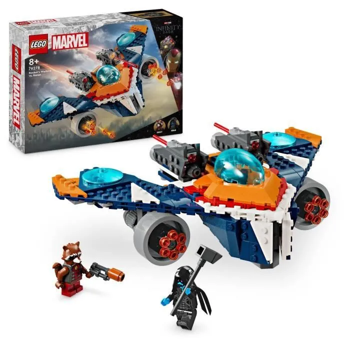LEGO® 76278 Marvel Le Vaisseau Spatial de Rocket contre Ronan, Jouet sur Les Gardiens de la Galaxie, Vaisseau et Minifigurines-0