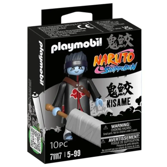 PLAYMOBIL - 71117 - Kisame - Naruto Shippuden - Figurine avec épée Samehada et écharpe - Personnage de manga ninja avec accessoires-0