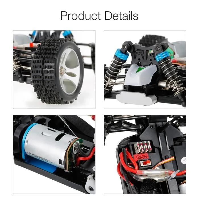 WLtoys A959-B 2.4G 1/18 Echelle 4WD 70KM / h Haute Vitesse Electrique RTR Buggy RC Voiture-1