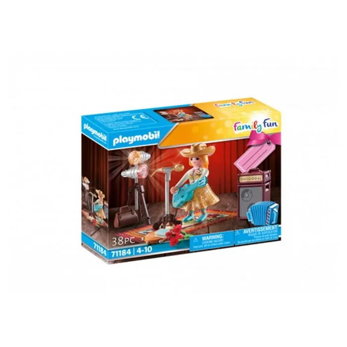 Jouet - PLAYMOBIL - Family Fun Chanteuse de country - Blanc - A partir de 4 ans - Marionnette à main-0