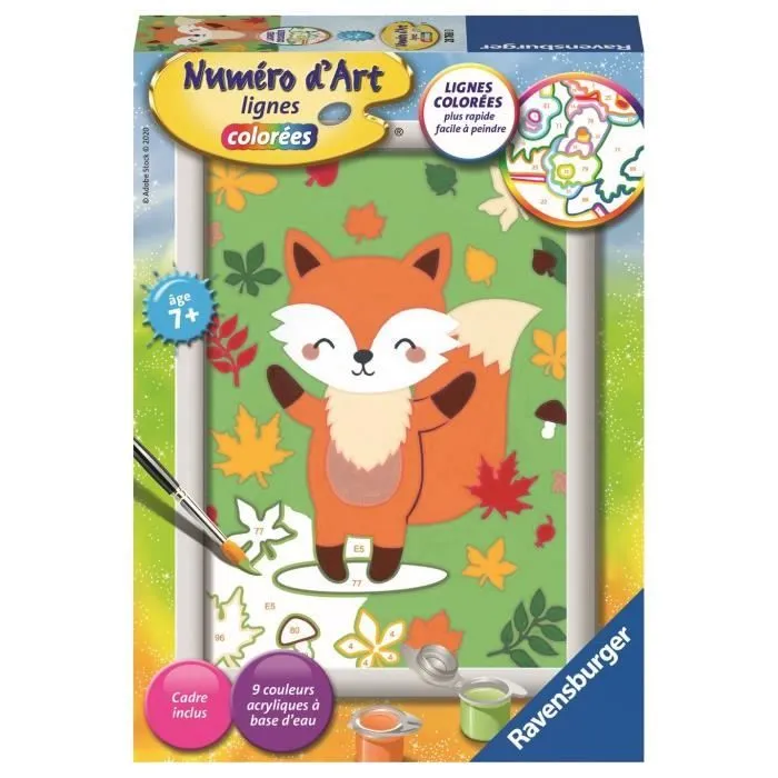 Kit complet de Peinture au numéro - Petit format - Renard - Ravensburger - Pour enfants dès 7 ans-0