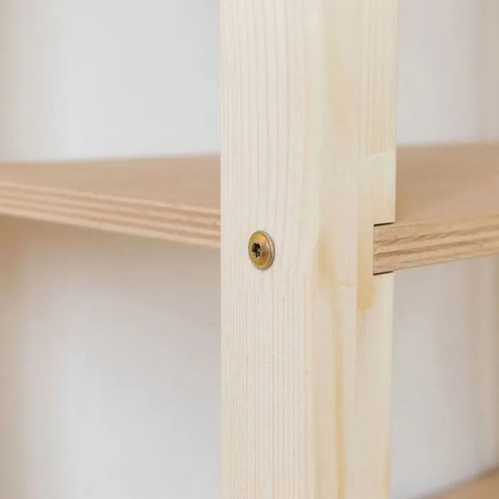 Etagère cabane TALLY - bois verni et blanc-3
