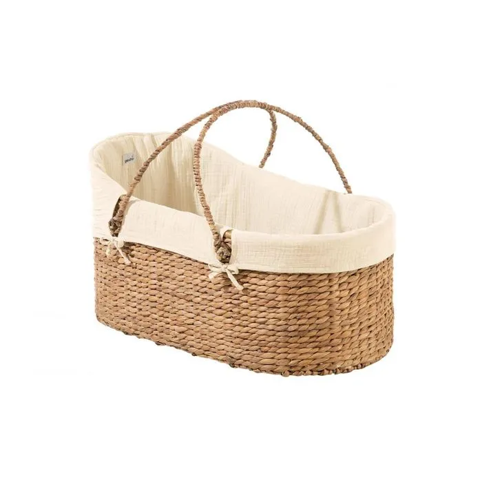 Panier de Moïse - Bébé - 100% Coton Bio - Ventilation Optimale - Mobile et Sécurisé-2