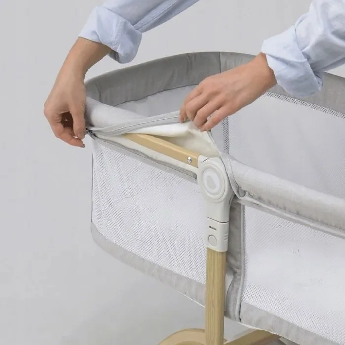 Lit Bébé - LIONELO - Malin - 3en1 - Avec matelas - Sac de transport - Gris-3