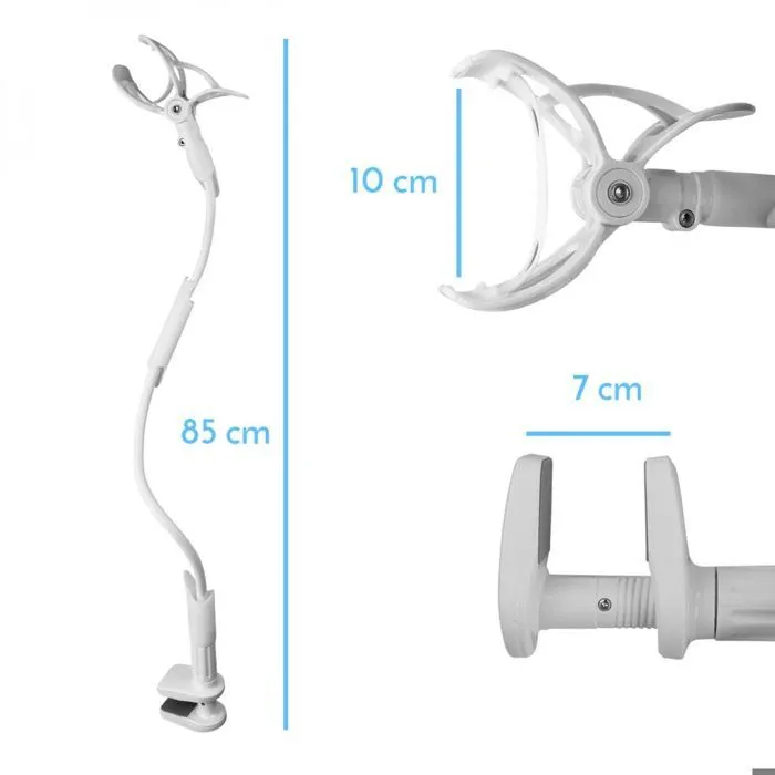 Lot de 2 supports universels pour camera bébé, babyphone, moniteur, Flex - Blanc - Monsieur Bébé-2
