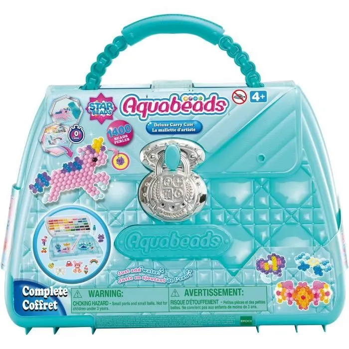 Mallette d'artiste - AQUABEADS - 31914 - 1400 perles multicolores-0