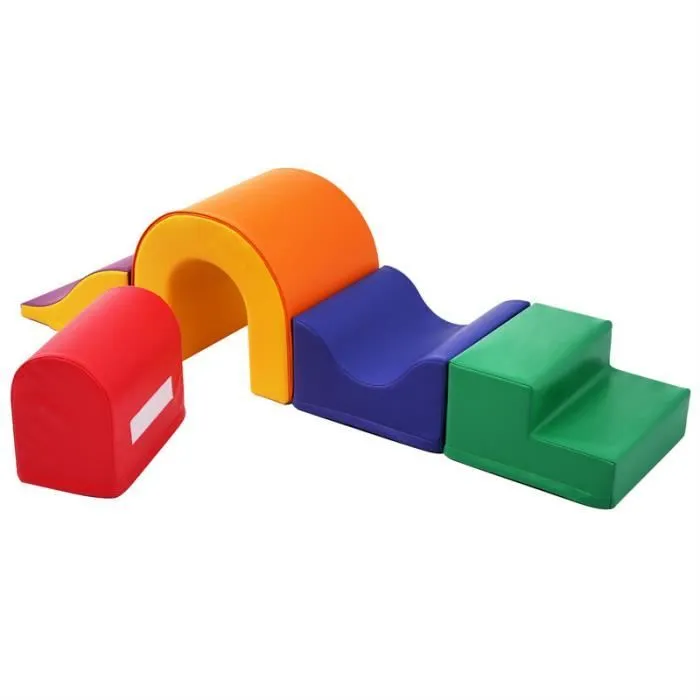 Modules de Motricité pour enfant - Blocs de construction géants 5 en 1 en mousse souple - colorée-2