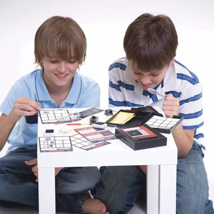 Kit de détective - Empreintes digitales - Noir et rouge - Enfant - Mixte-2