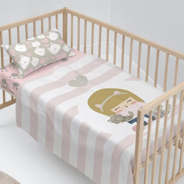 Parure de lit 2 pièces Kitty 120x180 cm (Lit Bébé)-0