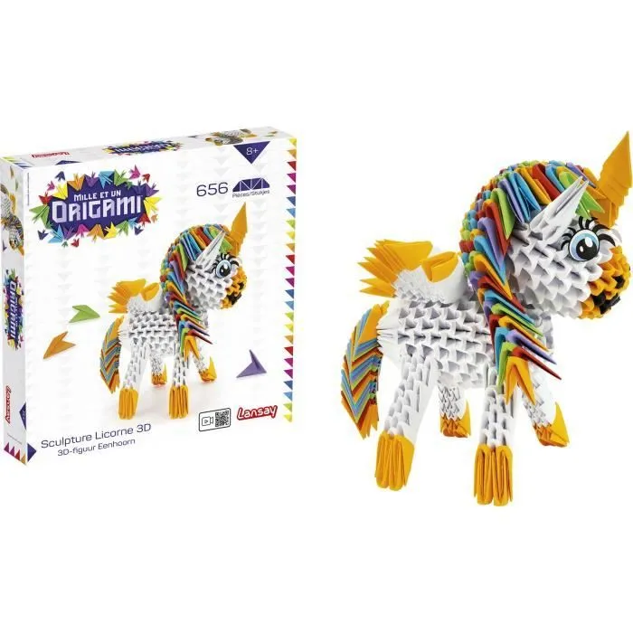 Mille Et Un Origami - Sculpture Licorne 3D - Pliage & Sculpture - Lansay-2