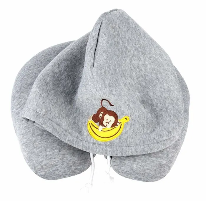 Cale bebe Walser - 26141 -  Monkey à capuche Traversin Coussin de cou à partir de 5 ans Gris-0