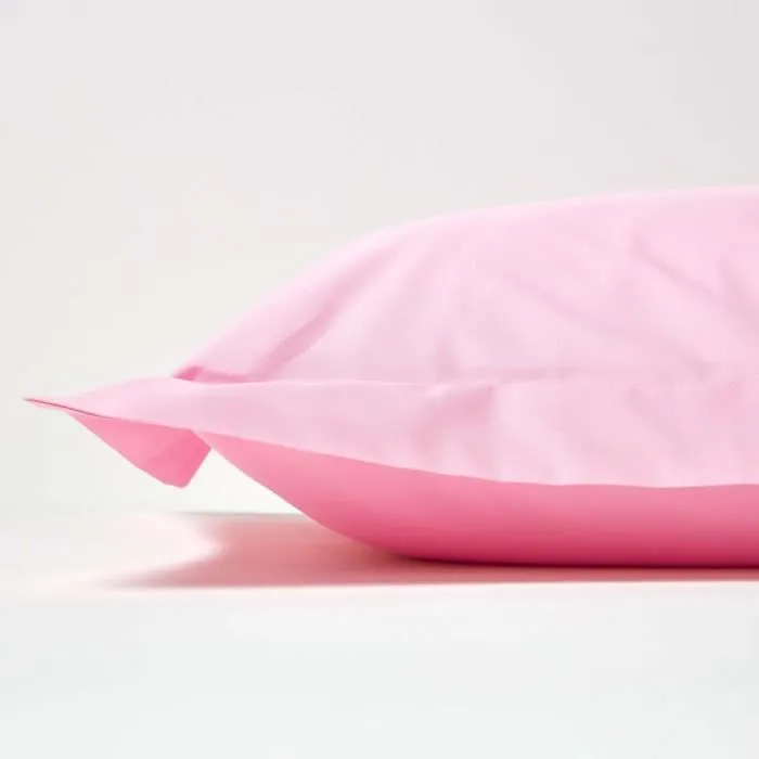 Taie d'oreiller - Coton Égyptien - 50 x 75 cm - Rose - 200 fils - Hypoallergénique-1