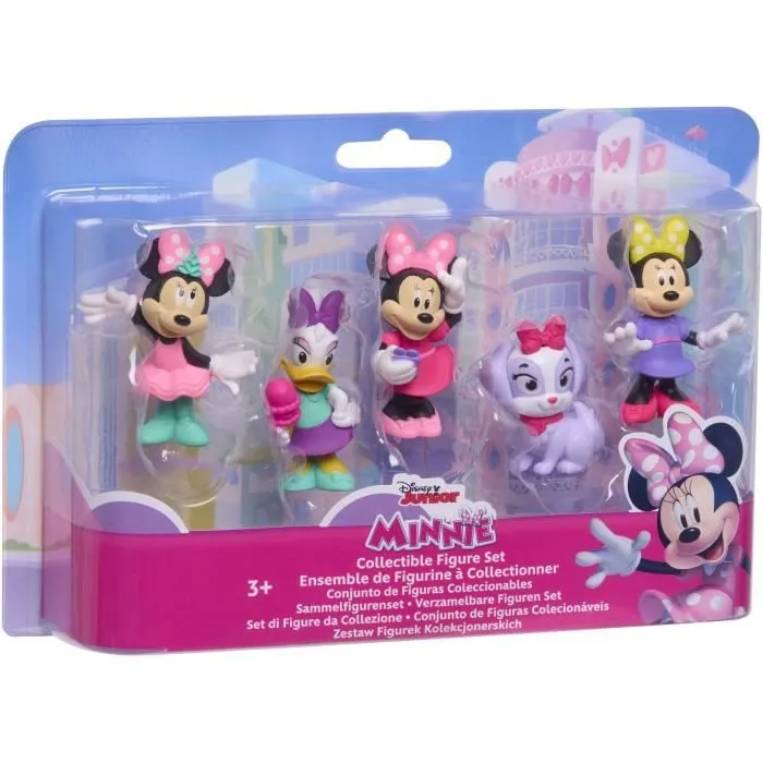 Figurines - DISNEY MINNIE MOUSE - Pack de 5 Figurines Minnie Mouse - Non articulées, 6 cm-1