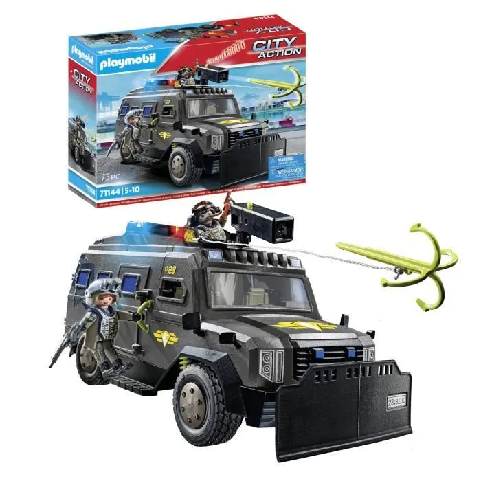 PLAYMOBIL 71144 Véhicule d'intervention des forces spéciales, Les policiers, City Action, Unité d'élite, 73 pièces, Dès 5 ans-2