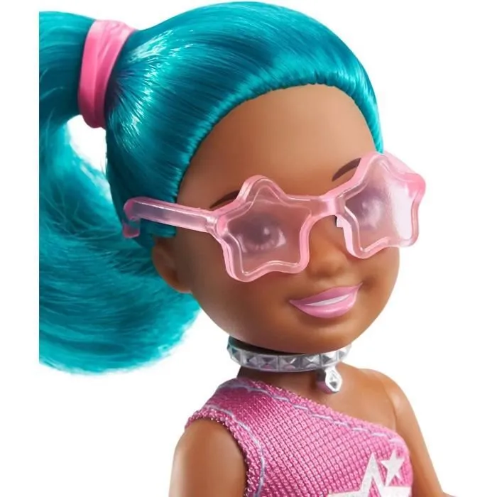Coffret chanteuse - Barbie - Chelsea Métiers - Mini-poupée brune - Accessoires - Jouet enfant-3