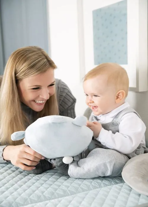 Coussin Peluche 'Sammy' pour enfant ROBA Lil Cuties - Gris argenté-4