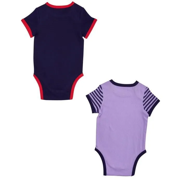 Set de bodies - FC Barcelone - Collection officielle - 2 pièces - Bébé garçon - Multicolore-1