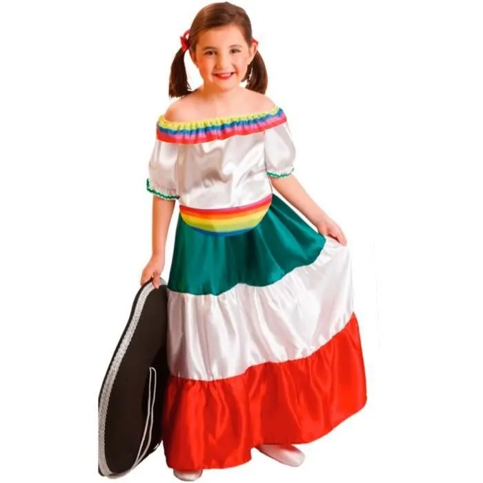 Déguisement Mexicain Renata pour fille - EL REY DEL CARNAVAL, SL - Noir - 8 ans-0