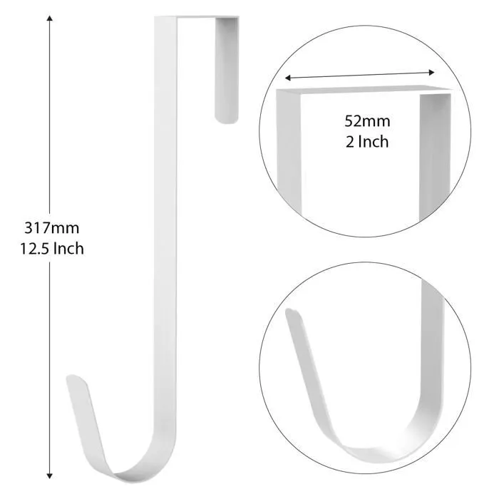 Ansio - ANSIO 7323 - Support de Couronne de Noel pour Porte d'entree, 31,7 cm, pour decoration de Noel - Lot de 1 - Blanc-1