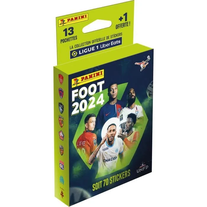 Carte à collectionner Panini Foot 2024 Ligue 1 - Blister 13 pochettes + 1 offert-0