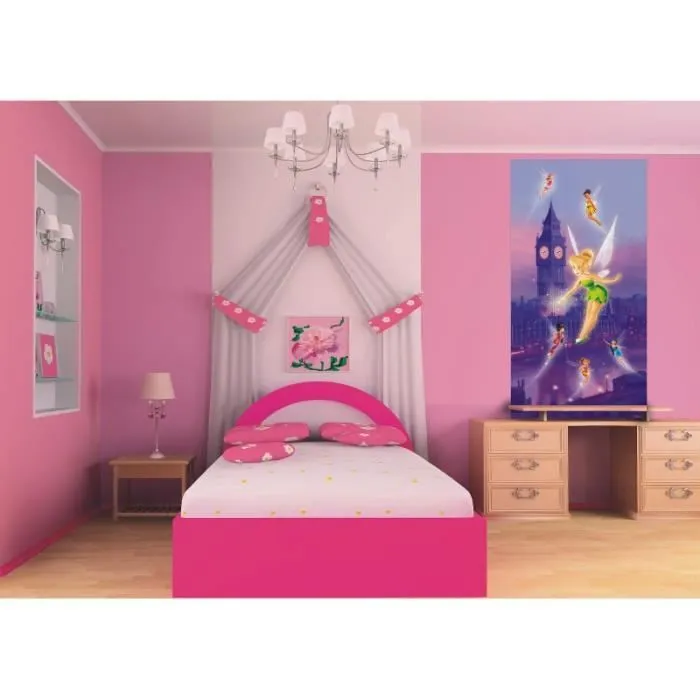 Poster géant Fée Clochette Disney Fairies - Qualité numérique - Violet - H 202 x L 90 cm-0