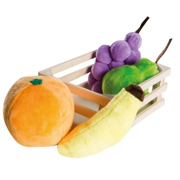 ROBA Jouets Fruits et Légumes pour Marchande et Cuisine Enfant + 4 Paniers en Bois-5