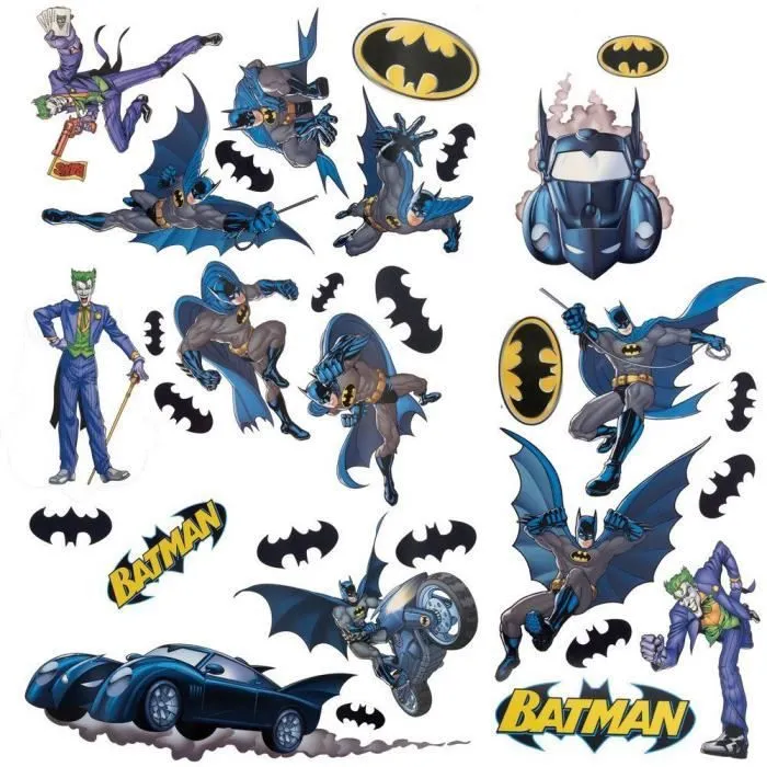Stickers repositionnables Batman le gardien de Gotham DC Comics 25,4CM X 45,7CM-1