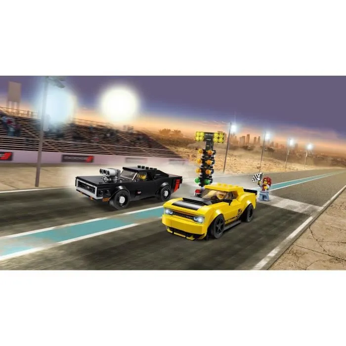 LEGO® Speed Champions 75893 - Dodge Challenger Srt demon 2018 et Dodge Charger R/T 1970 - Jeu de construction-2