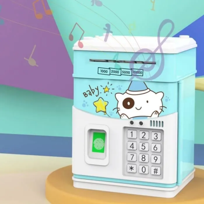 Tirelire éLectronique pour Enfants Tirelire avec Code, Tirelire de Banques de Monnaie éLectronique pour Enfants, Chat Rose pour-2