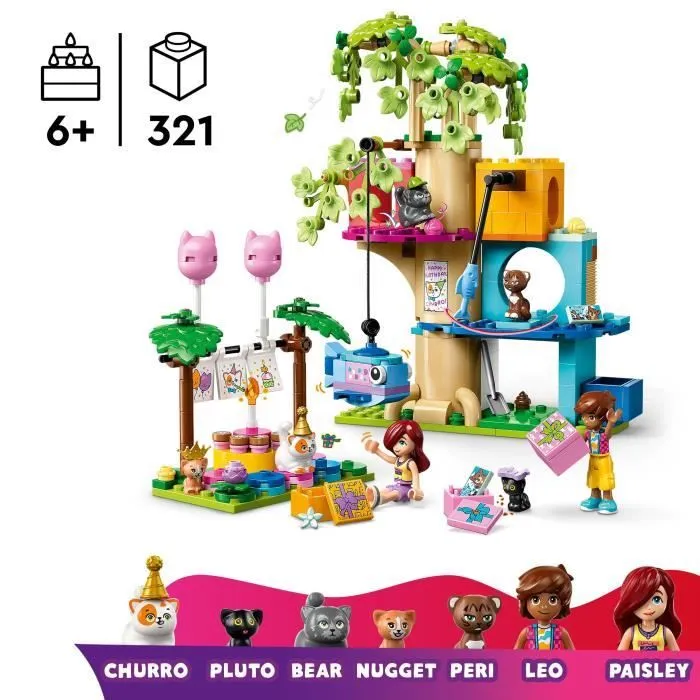 LEGO Friends 42666 La Fête d’Anniversaire et l’Arbre à Chats - Jeu pour Fille dès 6 Ans-1
