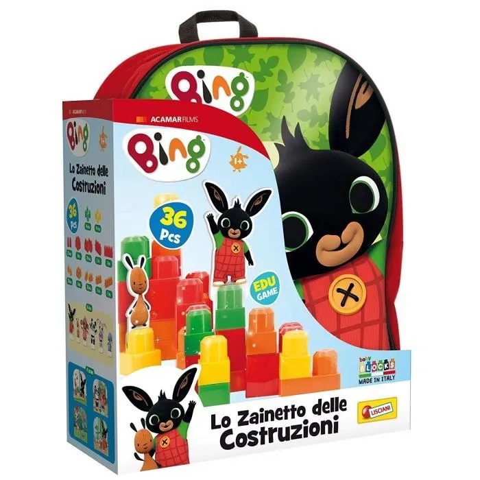Sac à dos - Bing - Lo sac à dos de 76 611 - Rouge - Pour enfants - Inclus constructions-0