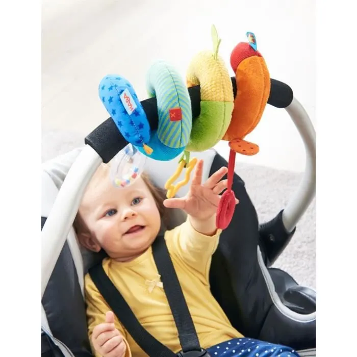 Mobile pour bébé - HABA - Spirale Arc-en-ciel - En voiture et au lit - Mixte-1