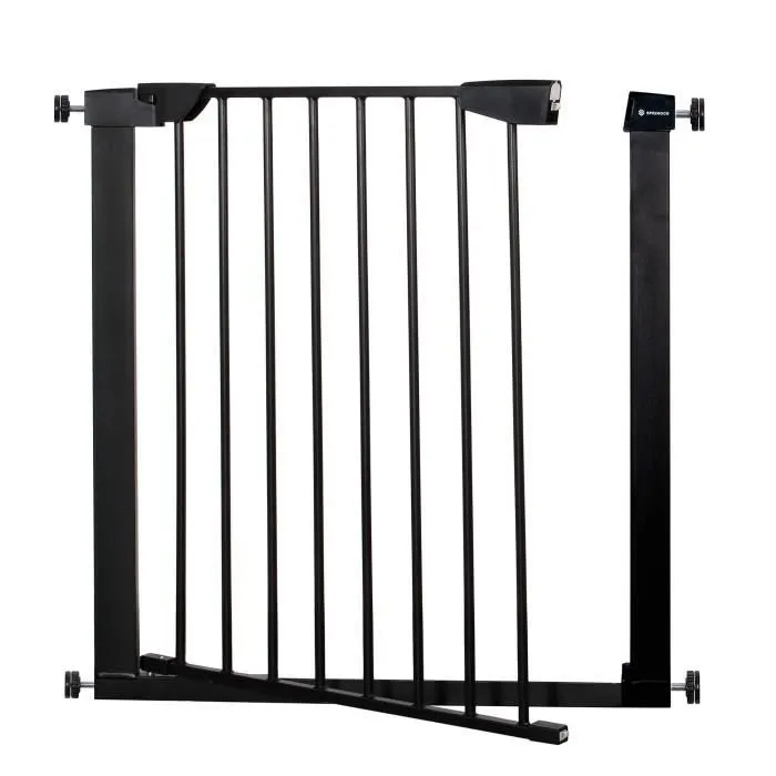 Barrière de Sécurité Bébé SPRINGOS® - Escaliers, Portes 75-103 cm - Métal - Noir-2