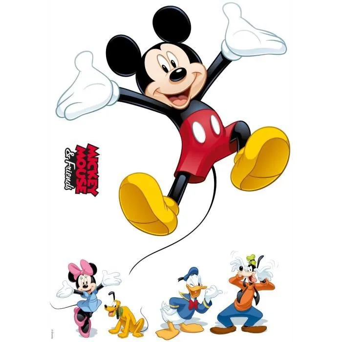 Stickers Mickey Mouse et ses amis Disney - 6 stickers - Enfant - Noir - Mixte - Disney Mickey Mouse - 3 ans-2