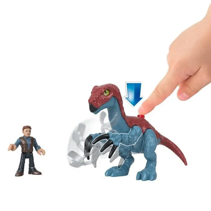 FISHER - PRICE IMAGINEXT - Jurassic World - Slasher Dino Et Personnage - Figurine d'action 1er age - 3 ans et +-3