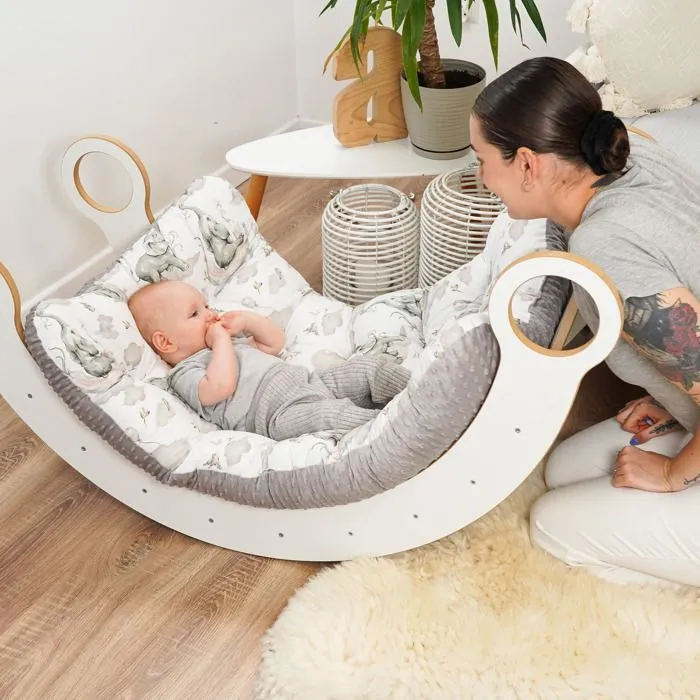Coussin de sol - Totsy Baby - 70x110 cm - Gris clair - Rembourré - Lavable en machine-3