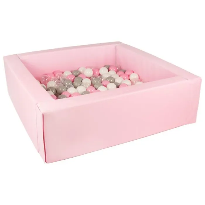 Piscine à balles carrée pour enfant - VELINDA - 244018b-1.1t.8b.9 - 200 balles - Multicolore-0