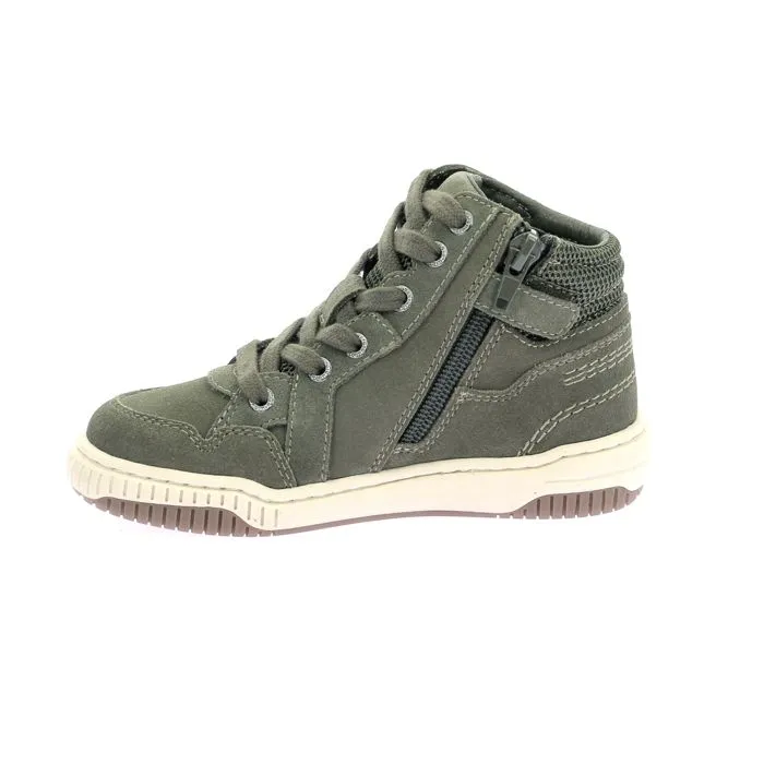 Baskets hautes - KICKERS - Kick90 - Kaki - Cuir - Enfant Garçon-3