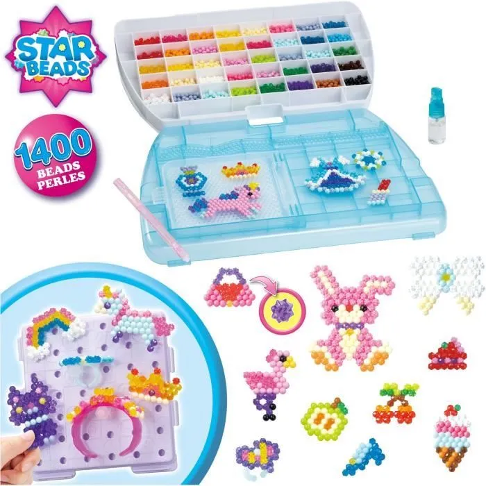Mallette d'artiste - AQUABEADS - 31914 - 1400 perles multicolores-3