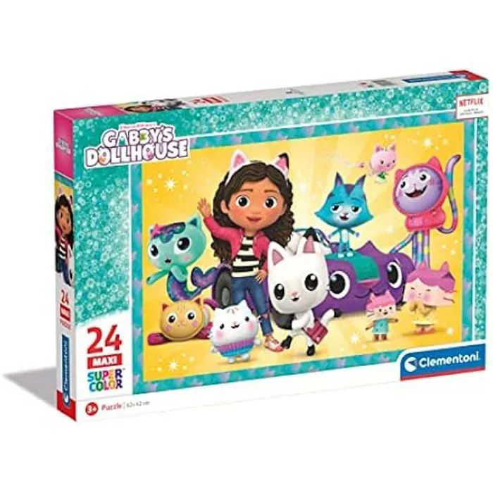 Puzzle Gabby'S Dollhouse - Clementoni - 24 Maxi Pièces - Enfants 3 Ans - Dessin Animé-0