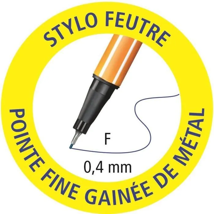 Stylo-feutre - STABILO - point 88 Mini - 12 pièces - Pointe fine - Coloris assortis-3