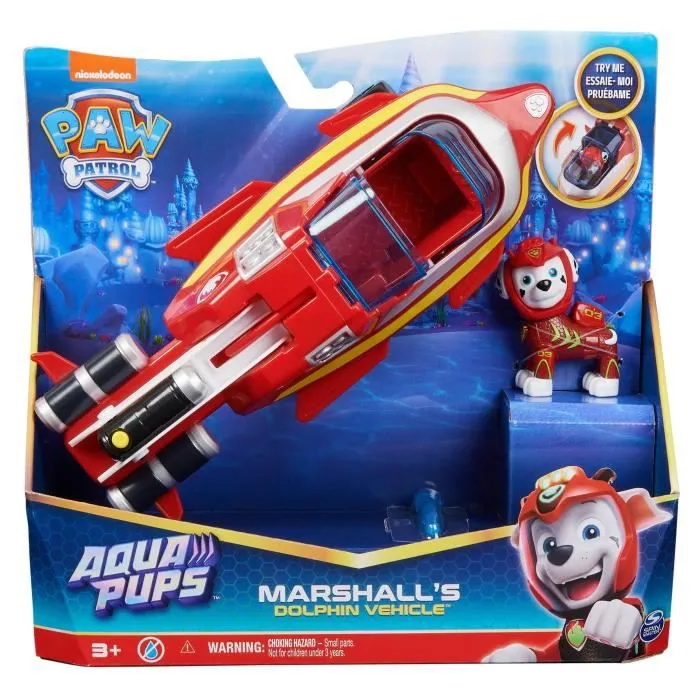 Véhicule + Figurines La Pat' Patrouille Aqua Pups - Marcus - Dès 3 ans-4